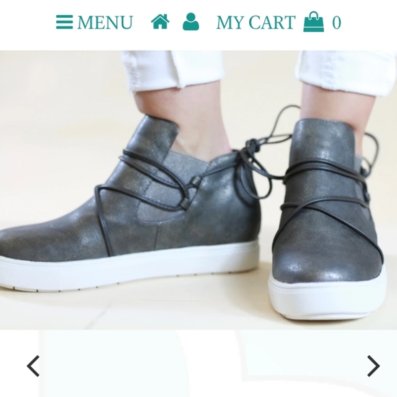 Yellowbox Maureen 8.5 Casual high top sneakers Sparkly Pewter grey color - Picture 9 of 10